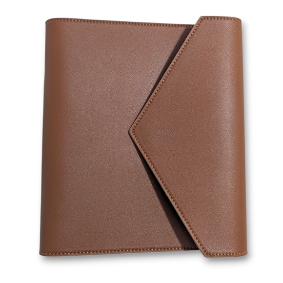 Erin Condren Camel AD Daily Life Planner Trifold Ringed Faux Leather Agenda - Picture 1 of 16